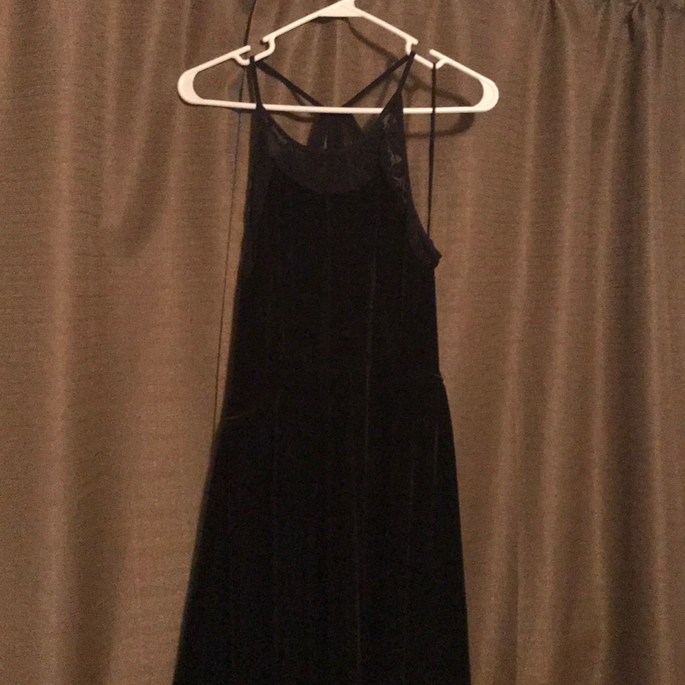 Black velvet Free People dress